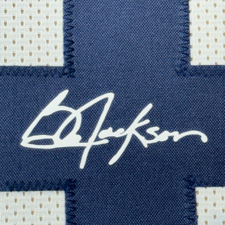 Framed Facsimile Autographed Bo Jackson 33x42 Auburn White Reprint Auto Jersey