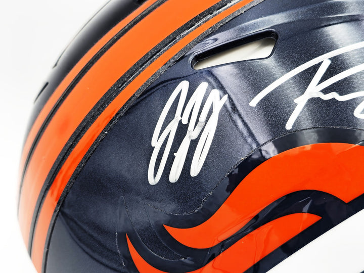 Russell Wilson Jerry Jeudy Auto Broncos Blue Full Size Auth Spd Helmet Fanatics