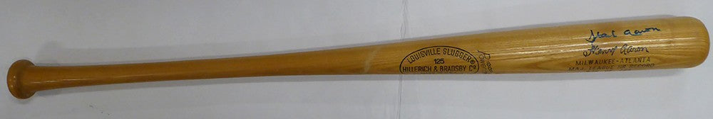 Hank Aaron Autographed Louisville Slugger Bat Atlanta Braves #755 JSA