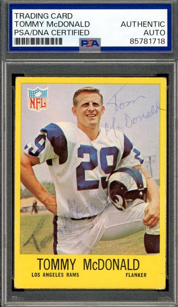 Tommy McDonald PSA DNA Vintage Signed 1967 Philadelphia Autograph