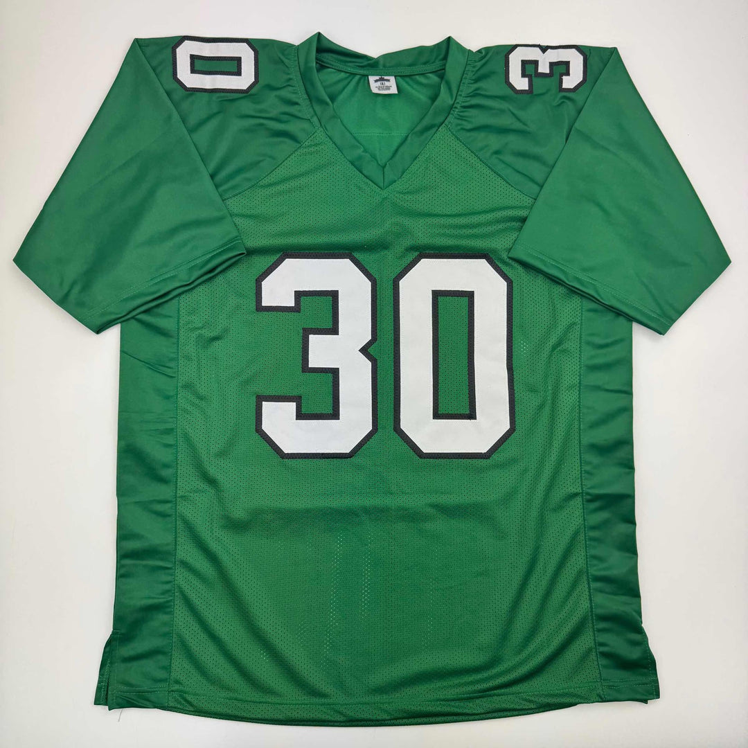 Autographed/Signed Jihaad Campbell Philadelphia Kelly Green Jersey JSA COA