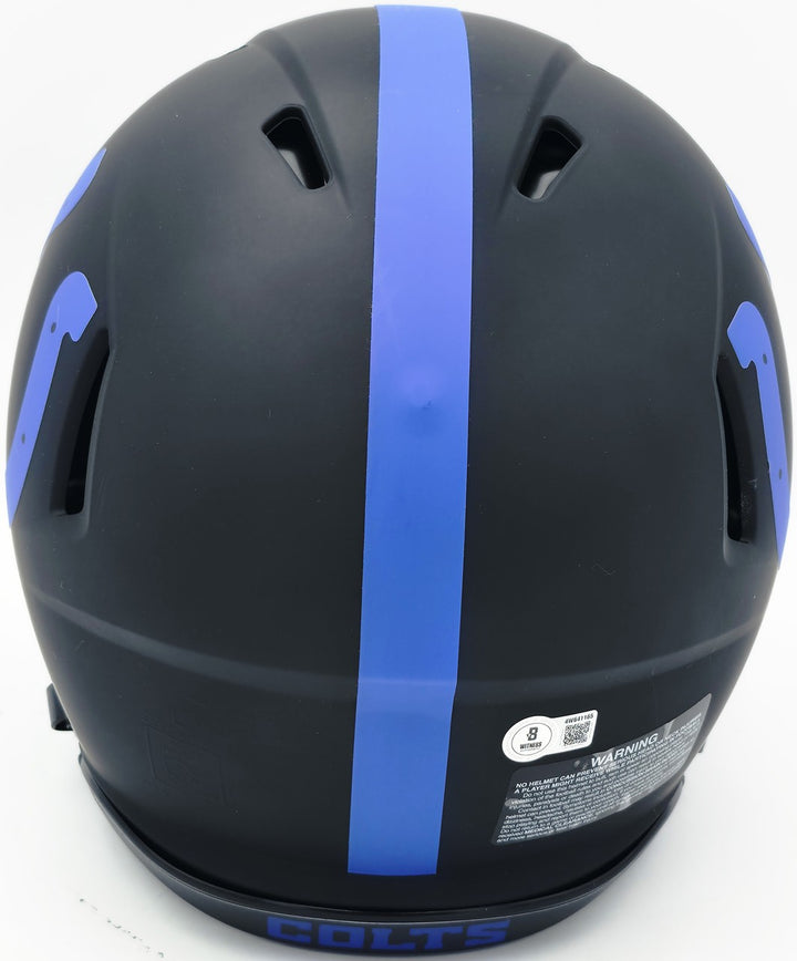 Reggie Wayne Signed Colts Eclipse Full Size Helmet Possible Marks BAS Witness
