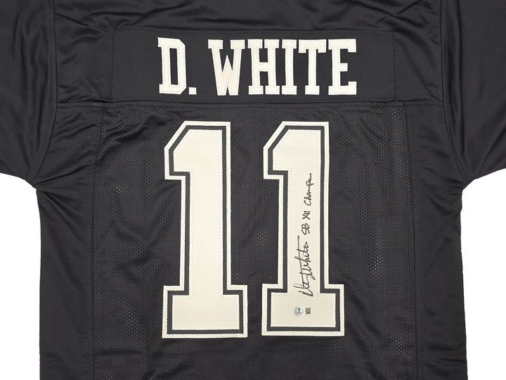 Dallas Cowboys Danny White Signed Blue Jersey "SB XII Champs" Beckett Witness
