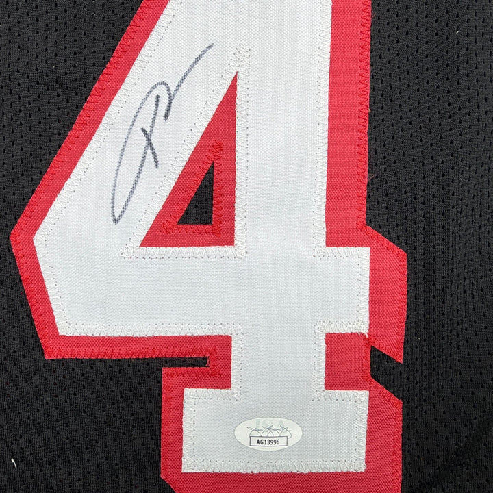 Autographed/Signed Giannis Antetokounmpo Miami Heat Black Jersey JSA COA