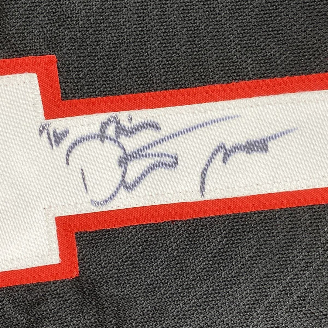 Autographed/Signed DUSTIN POIRIER UFC MMA Black Jersey Shirt PSA COA Auto