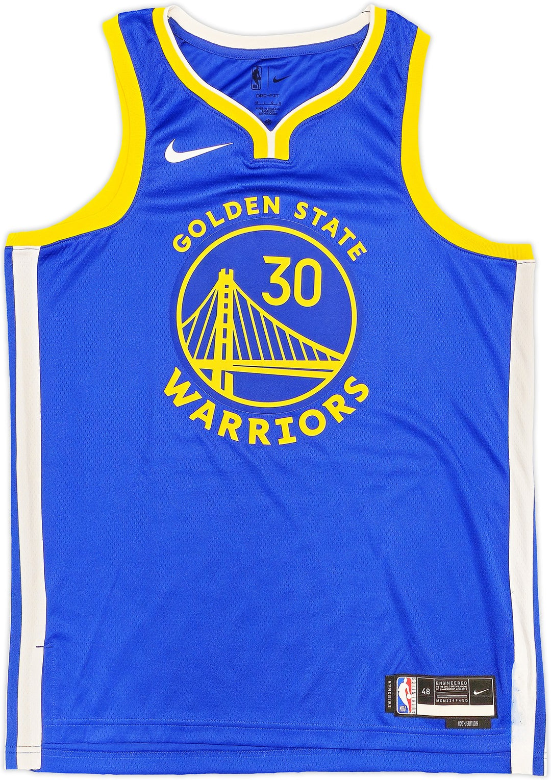 Warriors Stephen Curry Signed Blue Nike Swingman Icon Edition Jersey Size 48 JSA