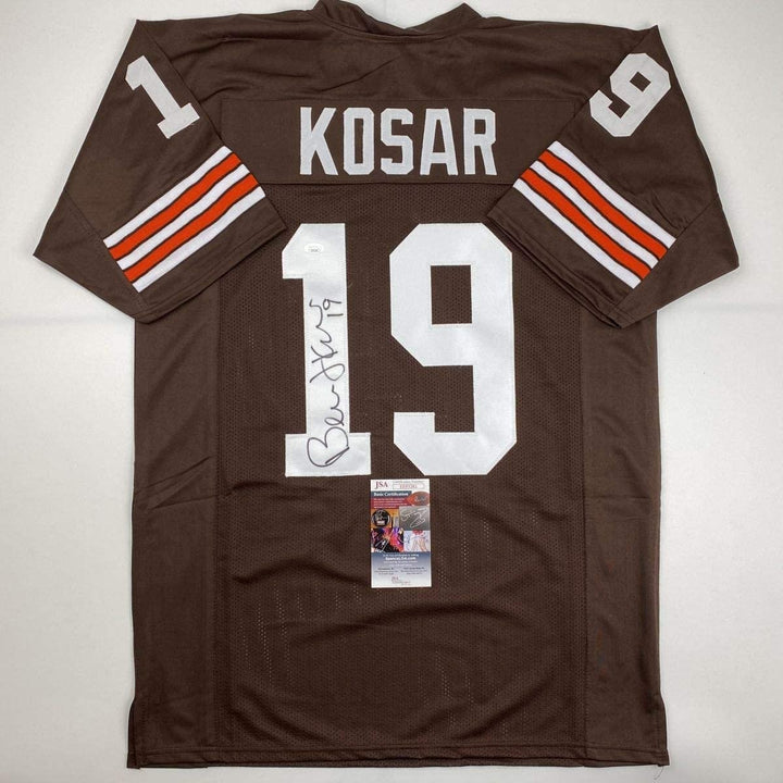 Autographed/Signed BERNIE KOSAR Cleveland Brown Jersey JSA COA Auto