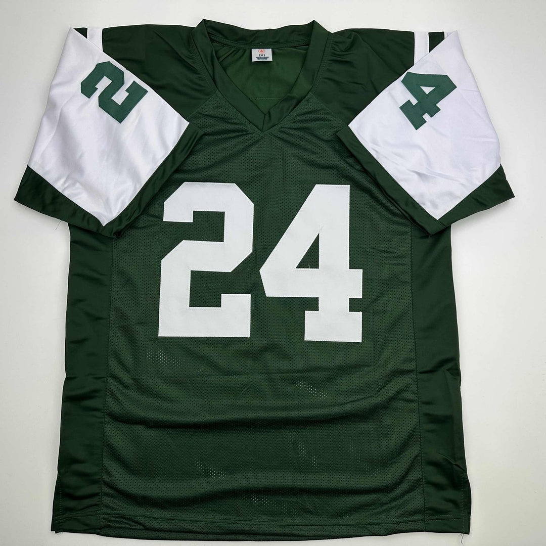 Autographed/Signed Darrelle Revis New York Green Jersey Beckett BAS COA