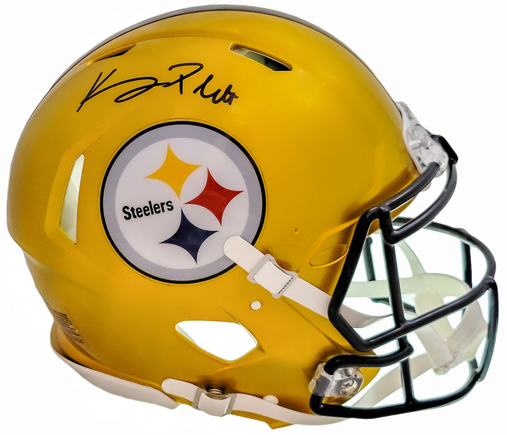 Kenny Pickett Auto Steelers Flash Yellow Full Size Authentic Spd Helmet Beckett