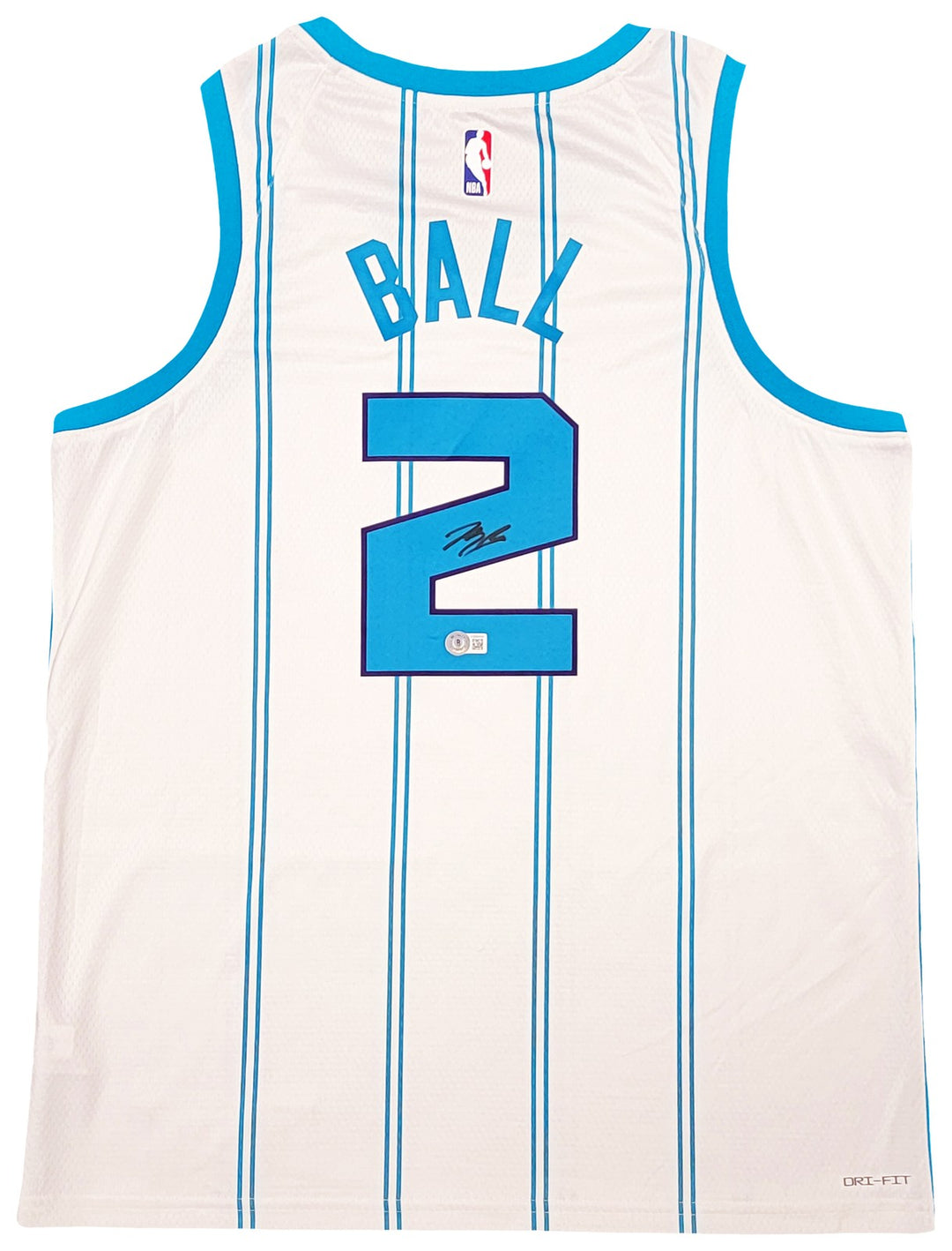 Charlotte Hornets LaMelo Ball Signed White Nike Swingman Jersey Size L Beckett