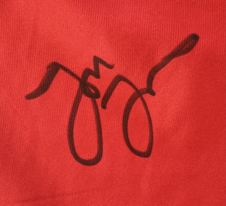 Jon Jones Signed Custom Black/Red MMA Fighting Trunks BAS ITP
