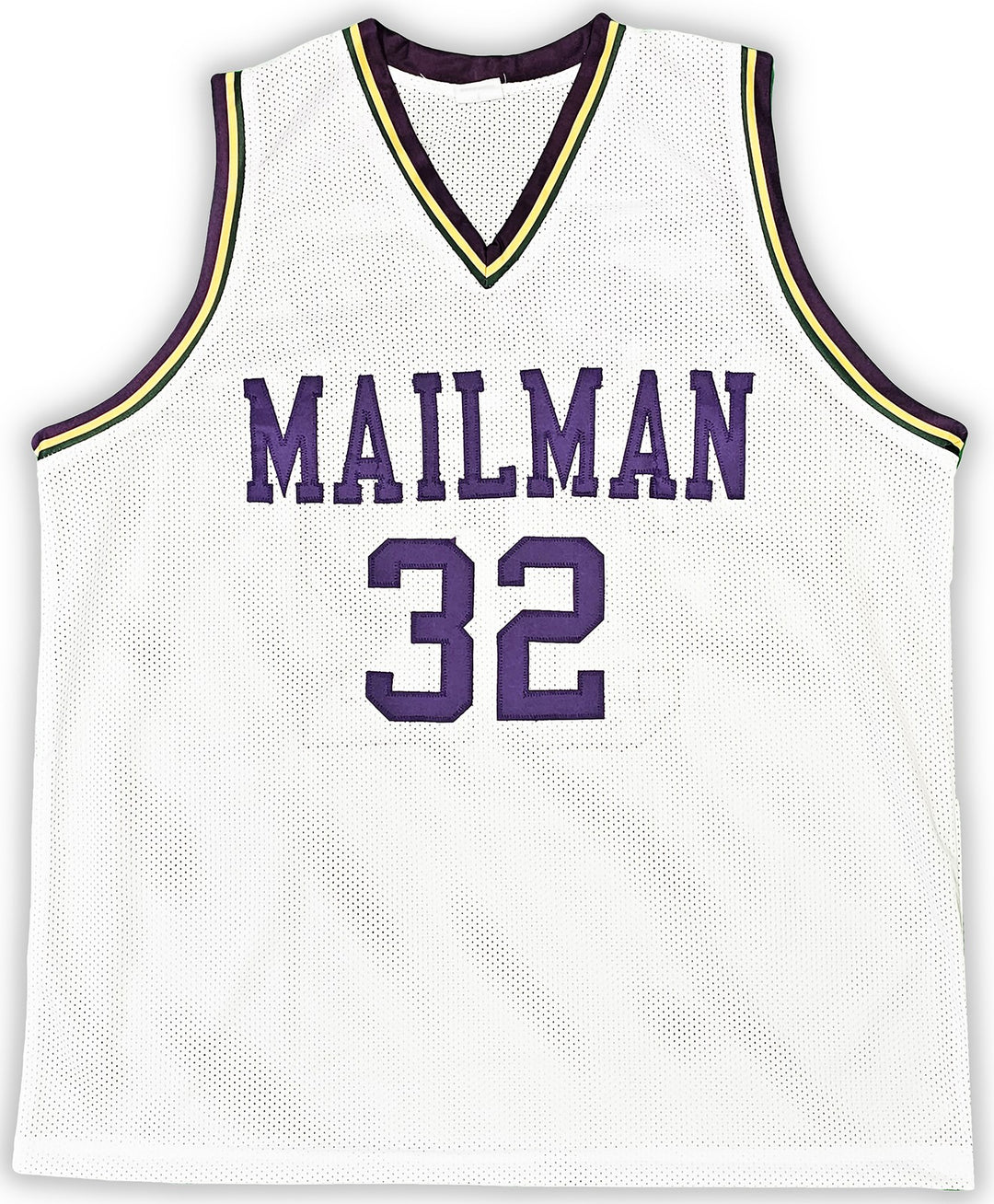 Utah Jazz Karl Malone Autographed Signed White Jersey JSA