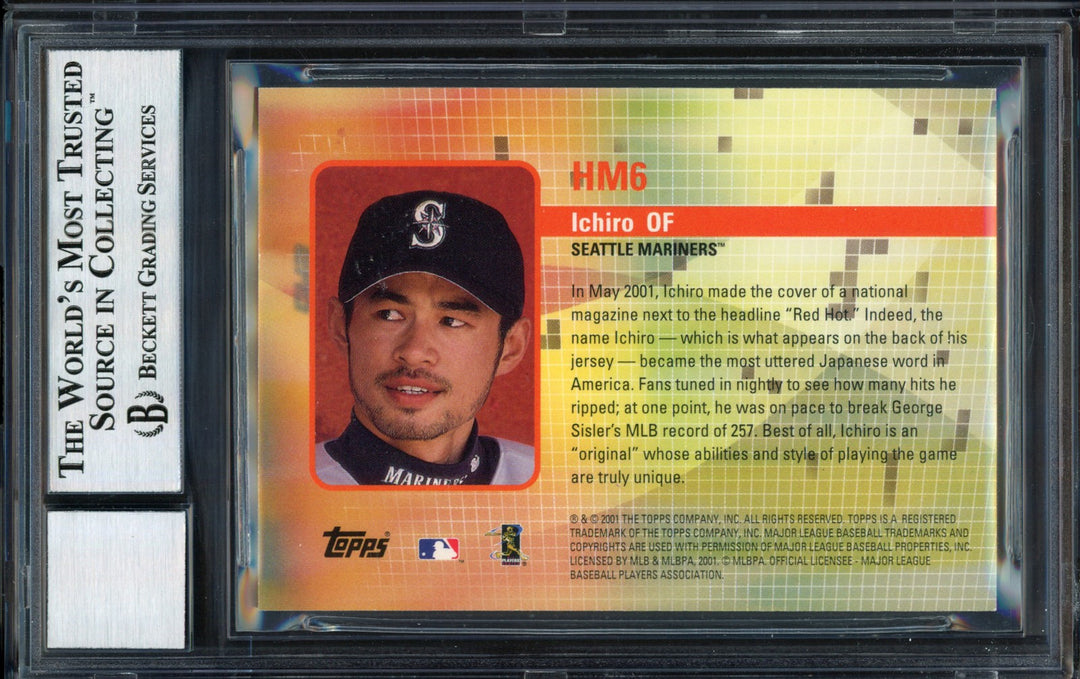 Ichiro Suzuki Signed 2002 Topps Hobby Masters Card HM6 Mariners Auto 10 Beckett