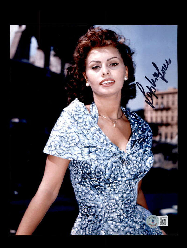 Sophia Loren Beckett BAS Signed 8x10 Photo Autograph 1