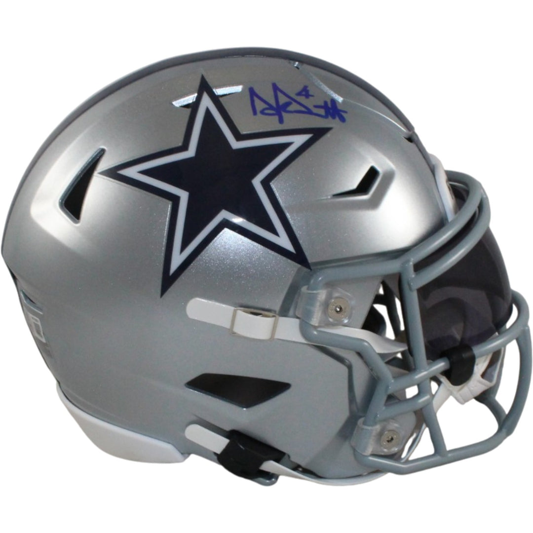 Dak Prescott Autographed Dallas Cowboys Mid-Size Midi Helmet Beckett 56286