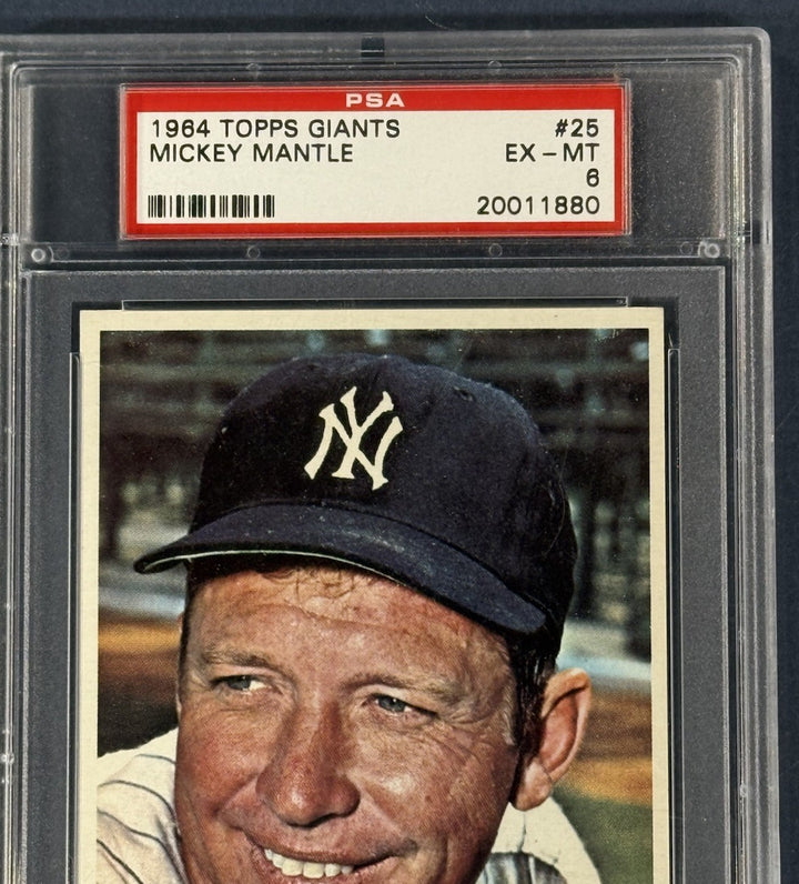 1964 Topps Giants #25 Mickey Mantle PSA 6 EX - Mint Sharp Beauty HOF Yankees