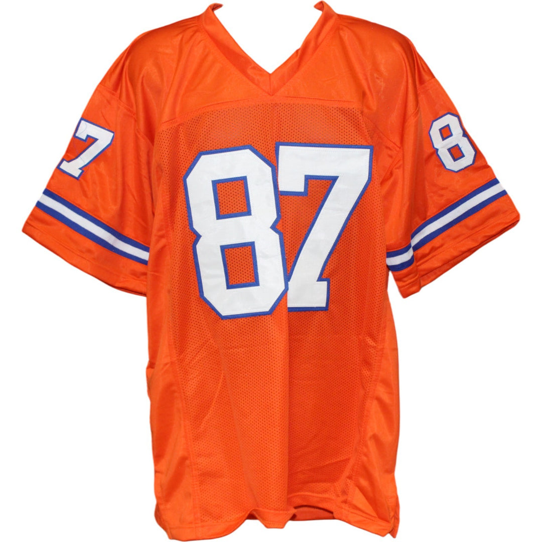 Ed McCaffrey Autographed Pro Style XL Orange TB Jersey Beckett Witness 53722