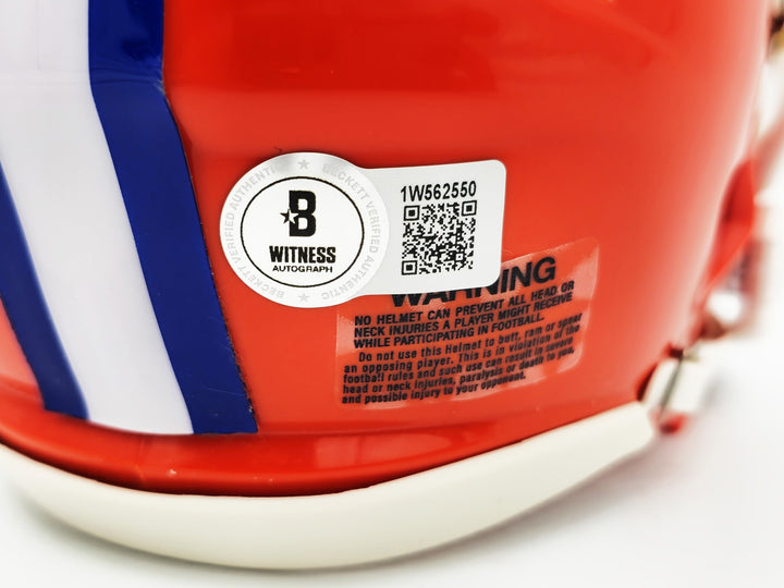 Urban Meyer Signed Florida Gators Orange Speed Mini Helmet Beckett Wit