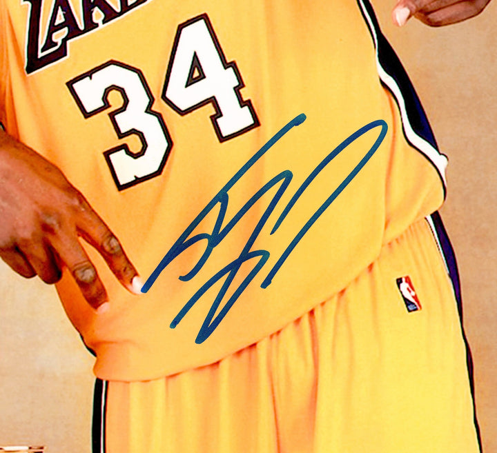 Shaquille Shaq O'Neal Signed 16x20 Photo Los Angeles Lakers Beckett Witness