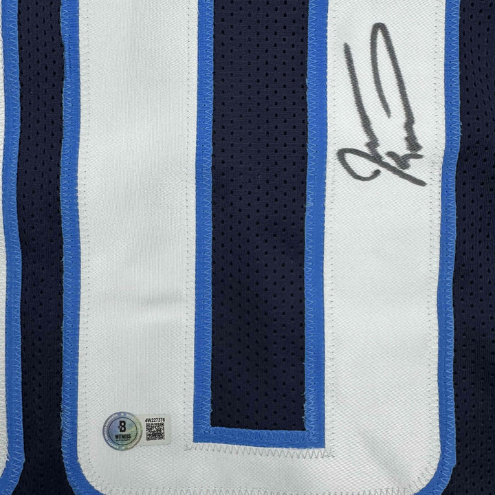 Autographed/Signed JEVON KEARSE Tennessee Dark Blue Football Jersey JSA COA Auto