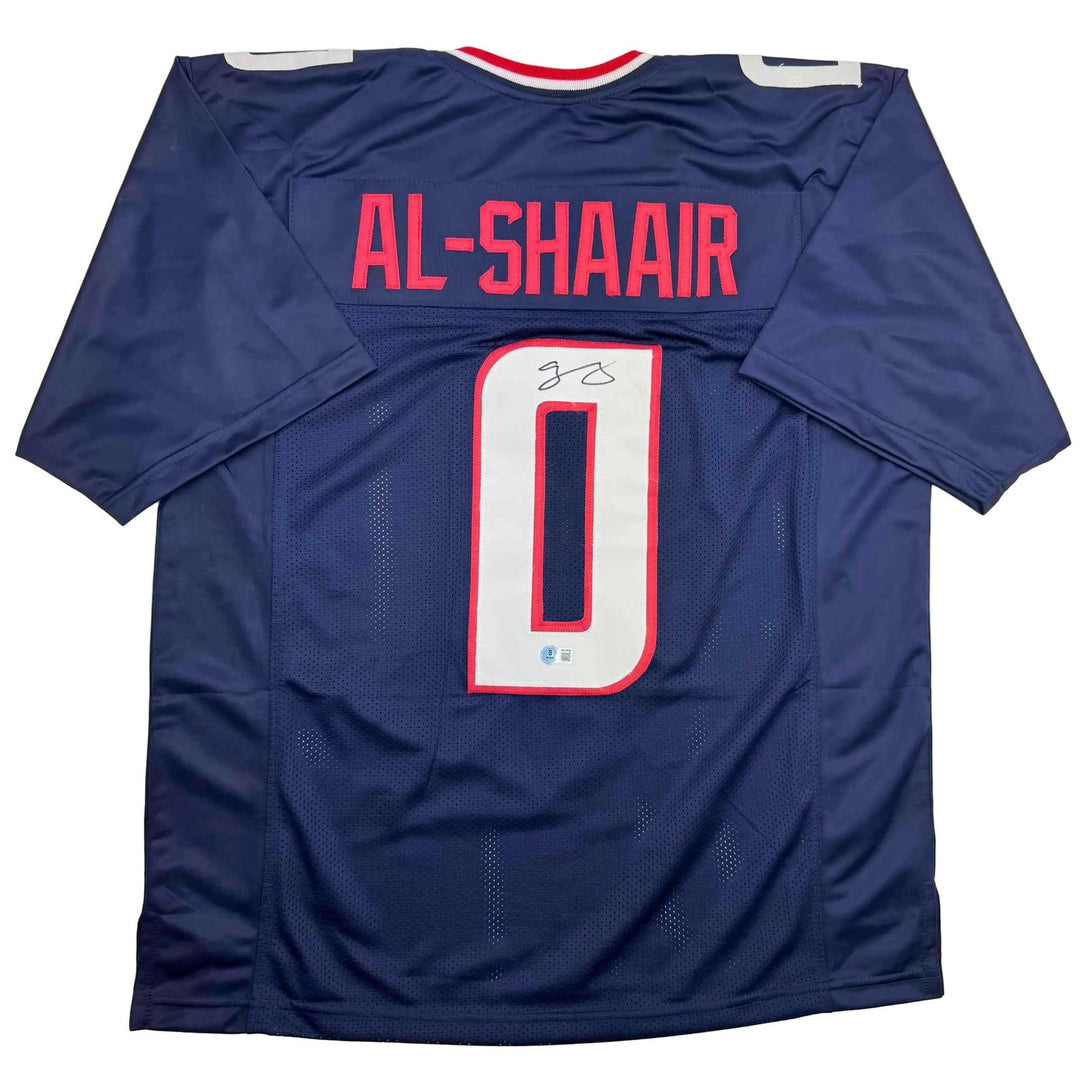 Autographed/Signed Azeez Al Shaair Houston Blue Jersey Beckett BAS COA