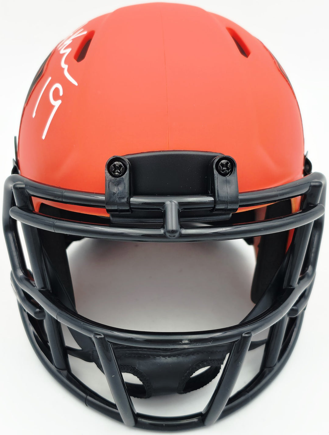 Bernie Kosar Signed Cleveland Browns Rave Orange Speed Mini Helmet JSA Witness