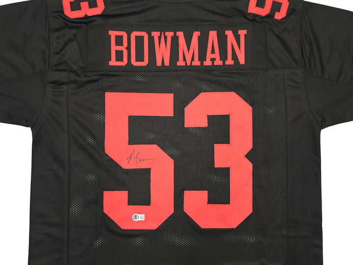 San Francisco 49ers NaVorro Bowman Signed Black Jersey Beckett Witness