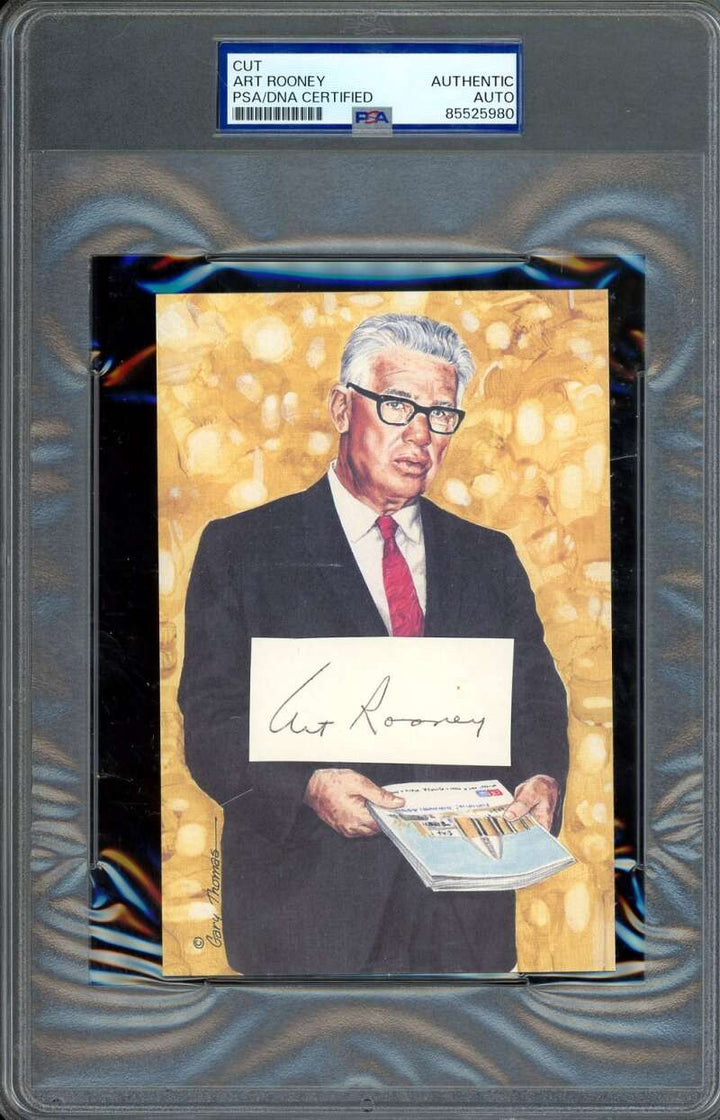 Art Rooney PSA DNA Signed Goal Line Art Card Cut GLAC Autograph