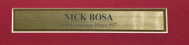 San Francisco 49ers Nick Bosa Signed Framed White Jersey Beckett Witness