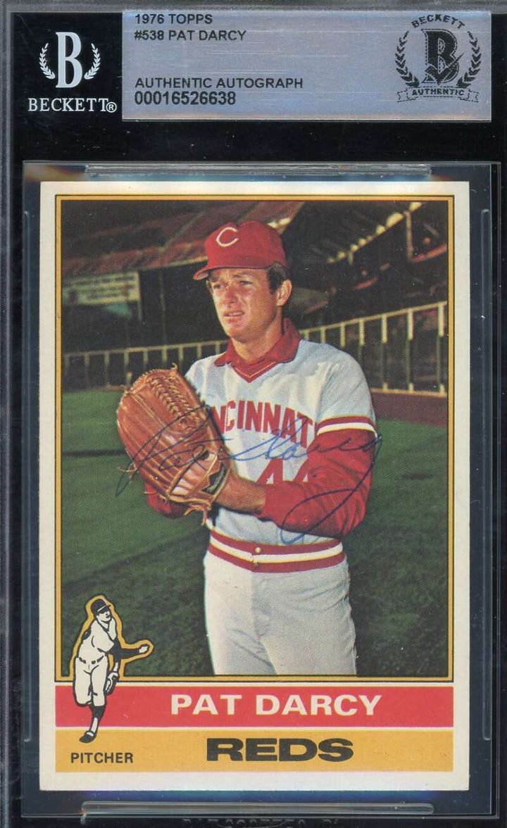 Pat Darcy Beckett BAS Signed 1976 Topps Autograph
