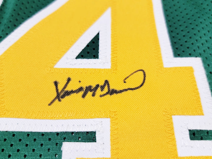 Seattle Supersonics Xavier McDaniel Signed Green Jersey MCS Holo
