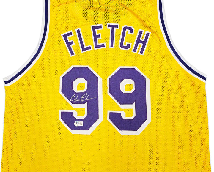 Fletch Chevy Chase Signed Yellow Jersey Beckett BAS Witness