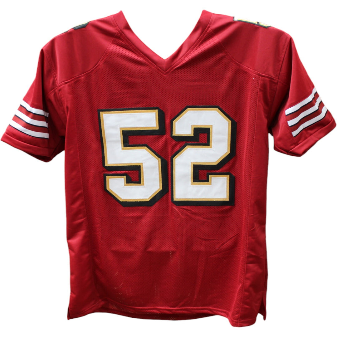 Patrick Willis Autographed/Signed XL Pro Style Scarlet Jersey HOF Beckett 43668