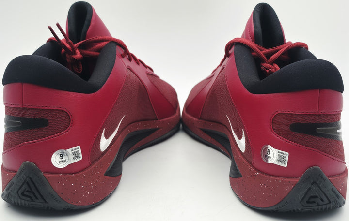 Giannis Auto 2024 PE Promo Arkansas Nike Zoom Freak 6 Game Shoes Size 17 Beckett