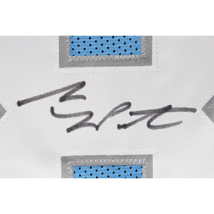 Sam LaPorta Autographed Pro Style sz XL Blue Jersey Beckett Witness 51278