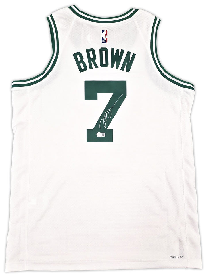 Celtics Jaylen Brown Auto White Nike Swingman Association Jersey Size 48 Beckett