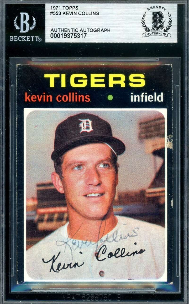 Kevin Collins Beckett BAS Signed 1971 Topps Autograph