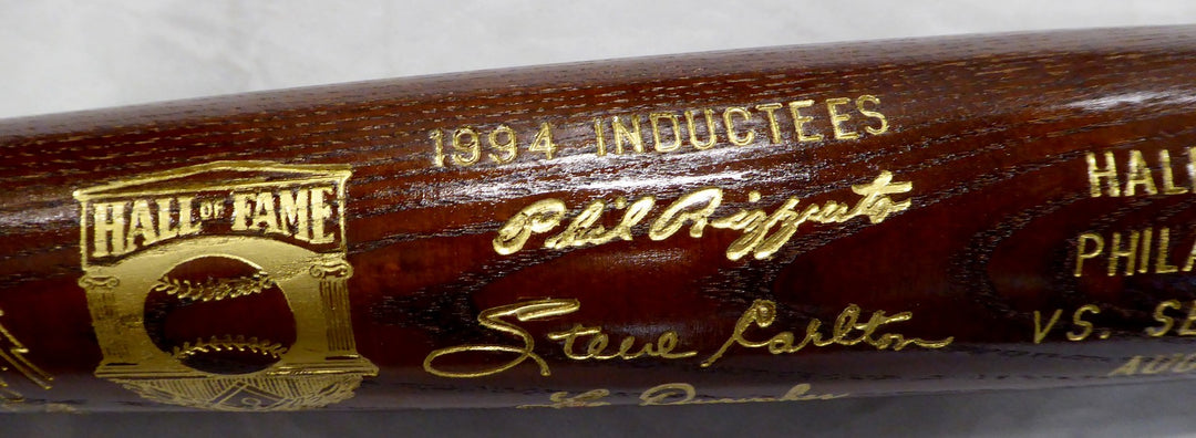 Unsigned 1994 Baseball HOF Induction Bat Phil Rizzuto Steve Carlton Leo Durocher