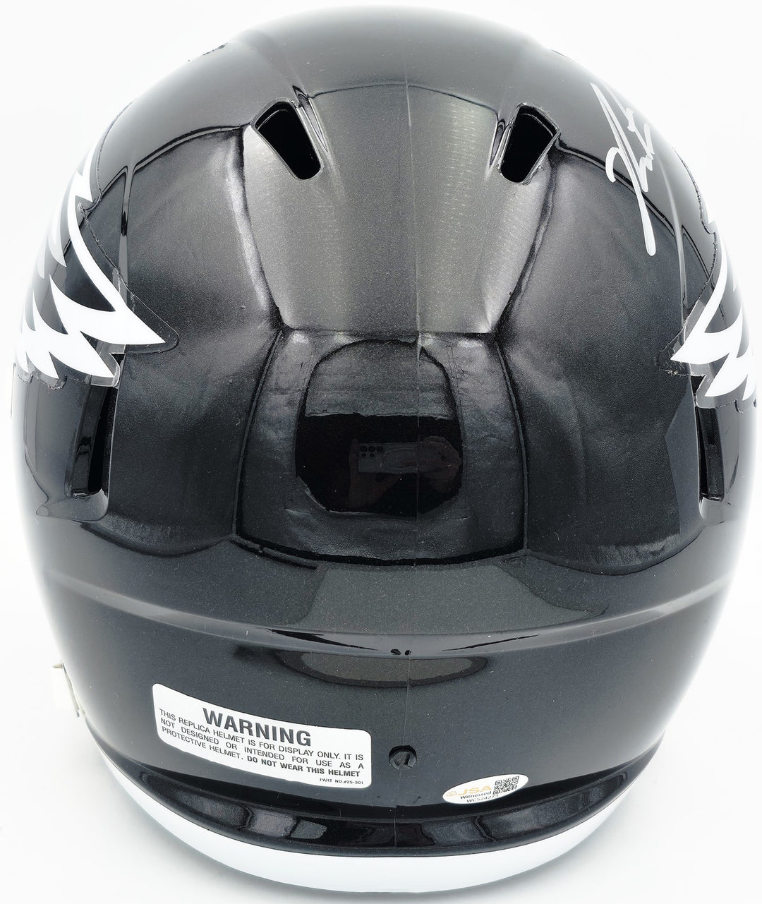 Jalen Carter Signed Eagles Black 2022 Alt Full Size Speed Helmet JSA