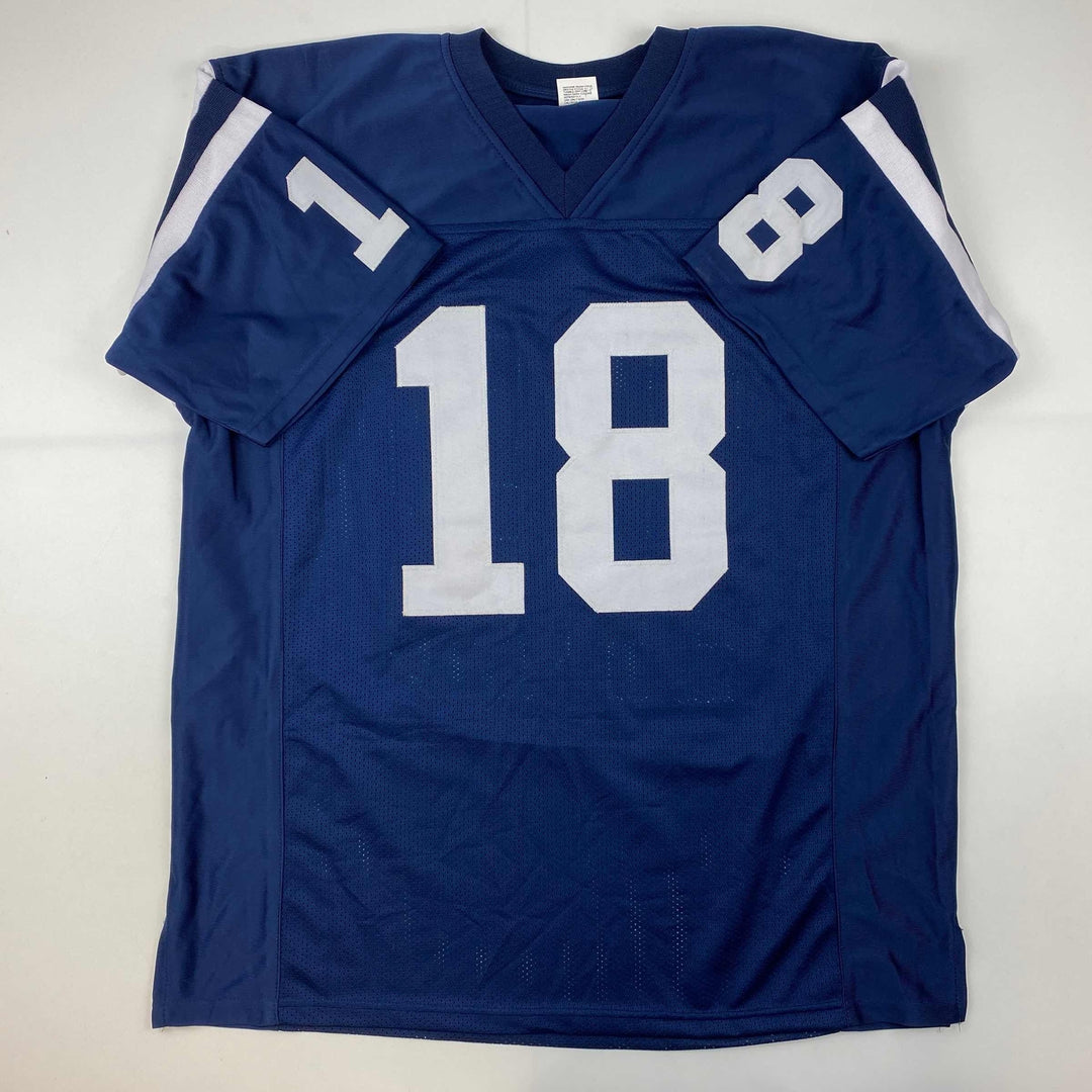 Facsimile Autographed Archie Manning Ole Miss Blue Reprint Jersey Size Men's XL