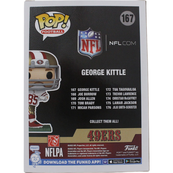 George Kittle Autographed San Francisco 49ers Funko Pop! #167 Beckett 42380