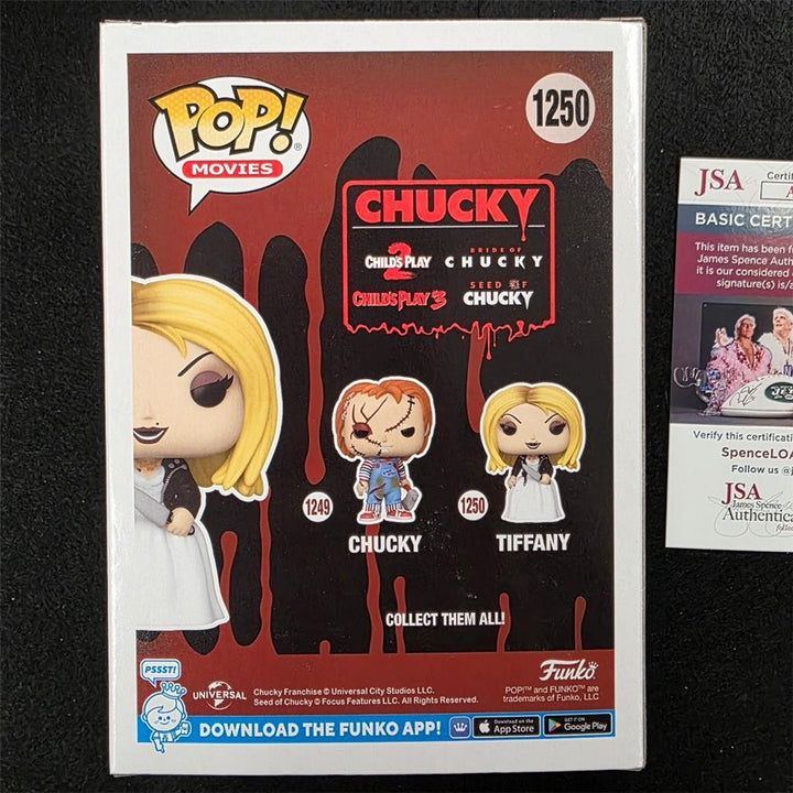 Jennifer Tilly signed Bride of Chucky Tiffany Funko Pop! 1250 Blue autograph JSA