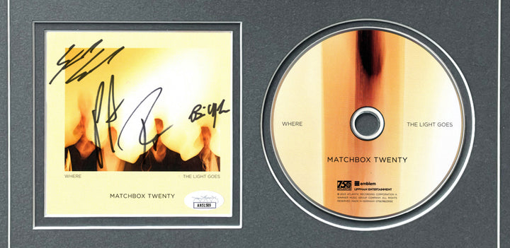 Matchbox Twenty Signed Where The Light Goes CD Album 8x Framed JSA 20 Autograph