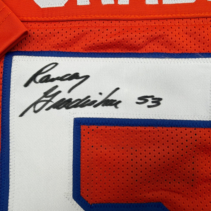 Autographed/Signed Randy Gradishar Denver Orange Football Jersey JSA COA