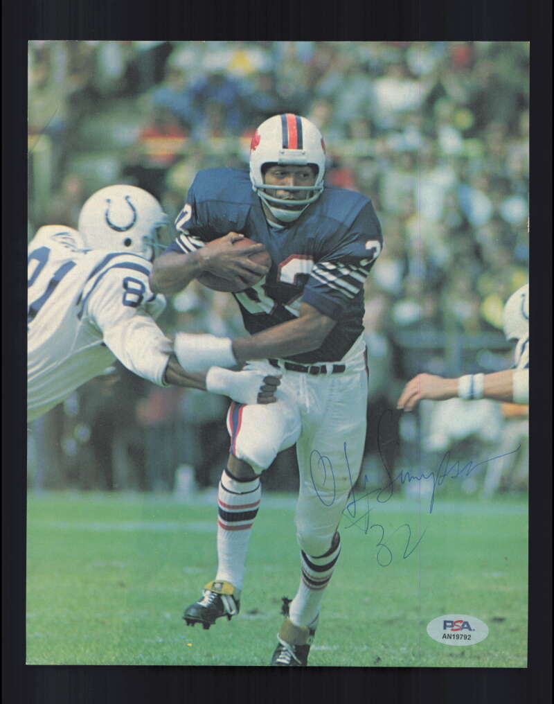 O.J. Simpson PSA DNA Signed  Vintage 8x10 Photo Autographed Bills