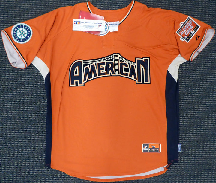 Mariners Ichiro Suzuki Auto Orange 2007 All Star Majestic CoolBase Jersey MVP XL
