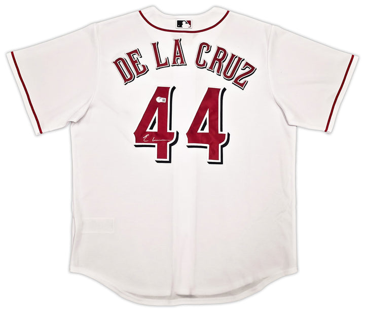 Cincinnati Reds Elly De La Cruz Signed White Nike Jersey Size L Beckett Witness