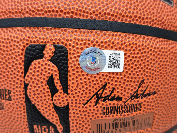 John Stockton Auto Authentic Series Indoor/Outdoor IO Basketball Jazz Beckett