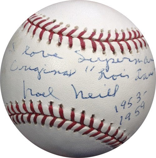 Noel Neill Signed Baseball I Love Superman Lois Lane 1953-1959 Auto JSA coa Rare