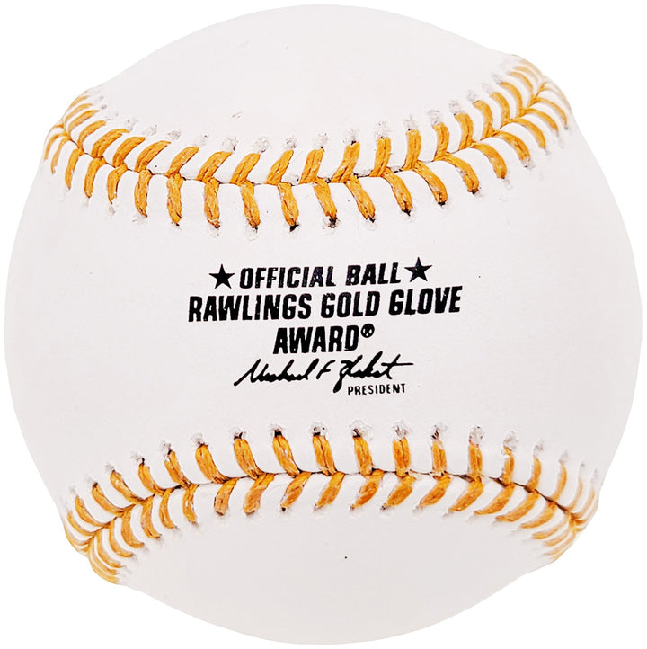 Cesar Geronimo Signed Official Gold Glove MLB Baseball Reds "4x GG" Beckett Wit